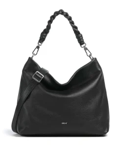 Abro Dalia Soley Hobo bag grained leather black Best