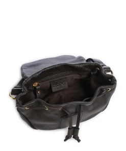 Abro Dalia Star Saddle Crossbody bag grained leather dark brown New