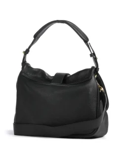 Abro Dalia Star Saddle Hobo bag grained cow leather black New