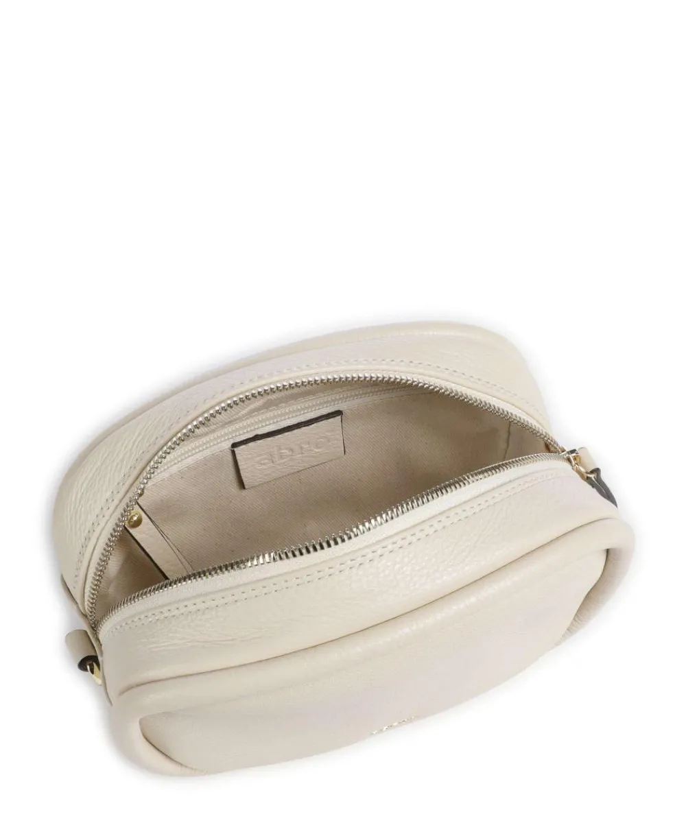 Abro Dalia Willow Crossbody bag grained cow leather ivory New