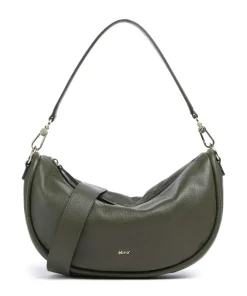 Abro Dalia Willow Hobo bag grained leather khaki Outlet