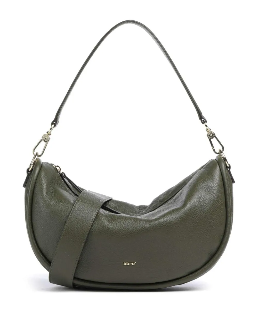 Abro Dalia Willow Hobo bag grained leather khaki Outlet