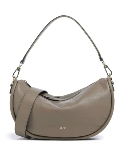 Abro Dalia Willow Hobo bag grained leather taupe New