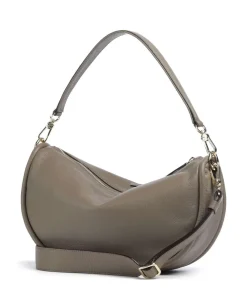 Abro Dalia Willow Hobo bag grained leather taupe New
