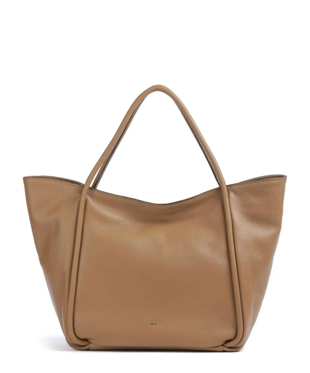 Abro Dalia Willow Tote bag grained leather cognac