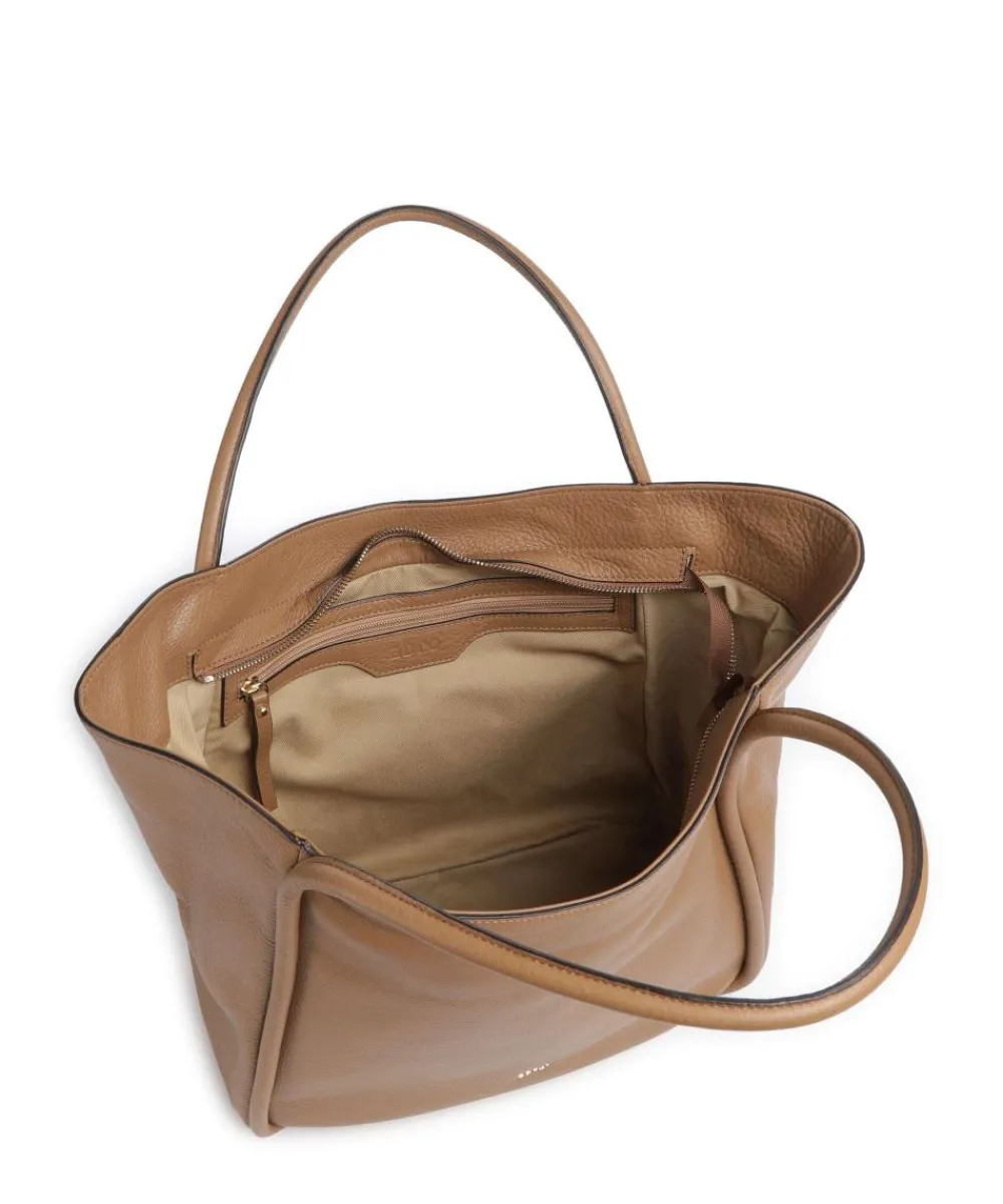Abro Dalia Willow Tote bag grained leather cognac
