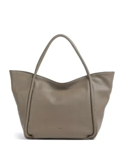 Abro Dalia Willow Tote bag grained leather taupe Sale
