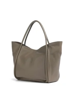 Abro Dalia Willow Tote bag grained leather taupe Sale