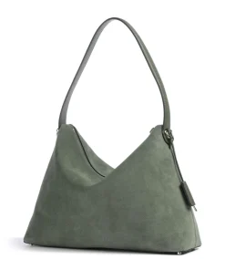 AIGNER Delia L Hobo bag brushed leather dark green Sale
