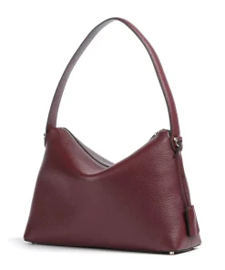 AIGNER Delia M Hobo bag grained cow leather dark red Discount