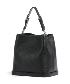 AIGNER Delia S Bucket bag grained cow leather black Clearance