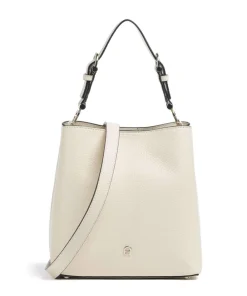AIGNER Delia S Bucket bag grained cow leather cream