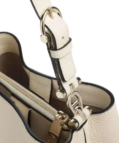 AIGNER Delia S Bucket bag grained cow leather cream