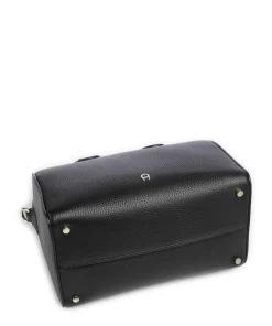AIGNER Delia S Handbag grained cow leather black Outlet