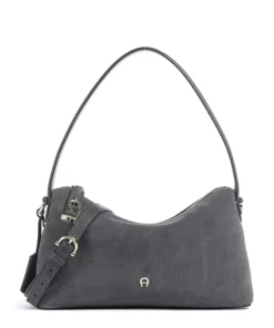 AIGNER Delia S Shoulder bag brushed leather dark grey Sale