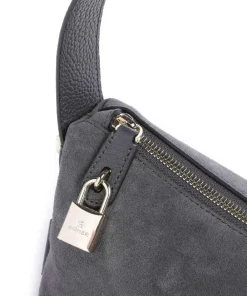 AIGNER Delia S Shoulder bag brushed leather dark grey Sale