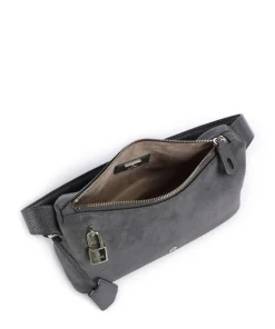 AIGNER Delia S Shoulder bag brushed leather dark grey Sale