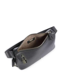 AIGNER Delia S Shoulder bag grained cow leather dark grey Clearance