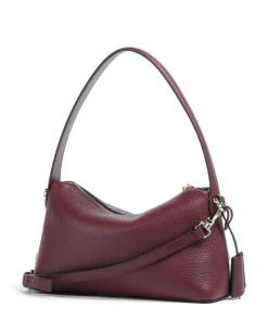 AIGNER Delia S Shoulder bag grained cow leather dark red New