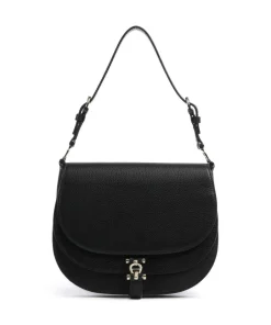 AIGNER Delia S Shoulder bag grained cow leather black Discount