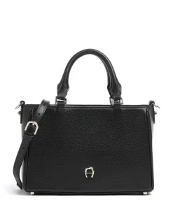 AIGNER Diadora M Handbag grained cow leather black