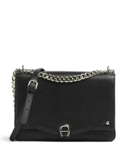 AIGNER Diadora S Shoulder bag grained cow leather black New