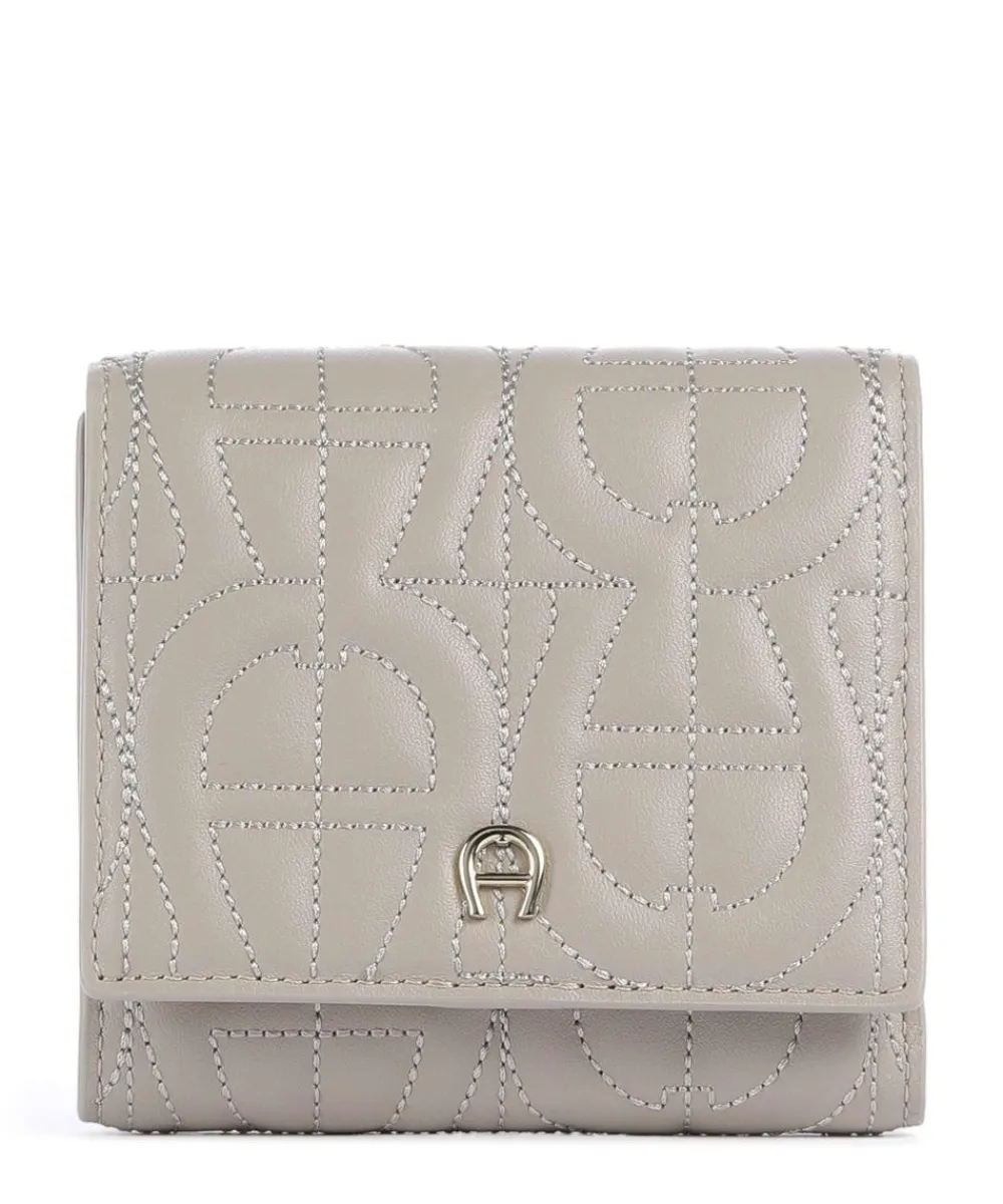 AIGNER Diadora Wallet fine grain leather beige Clearance
