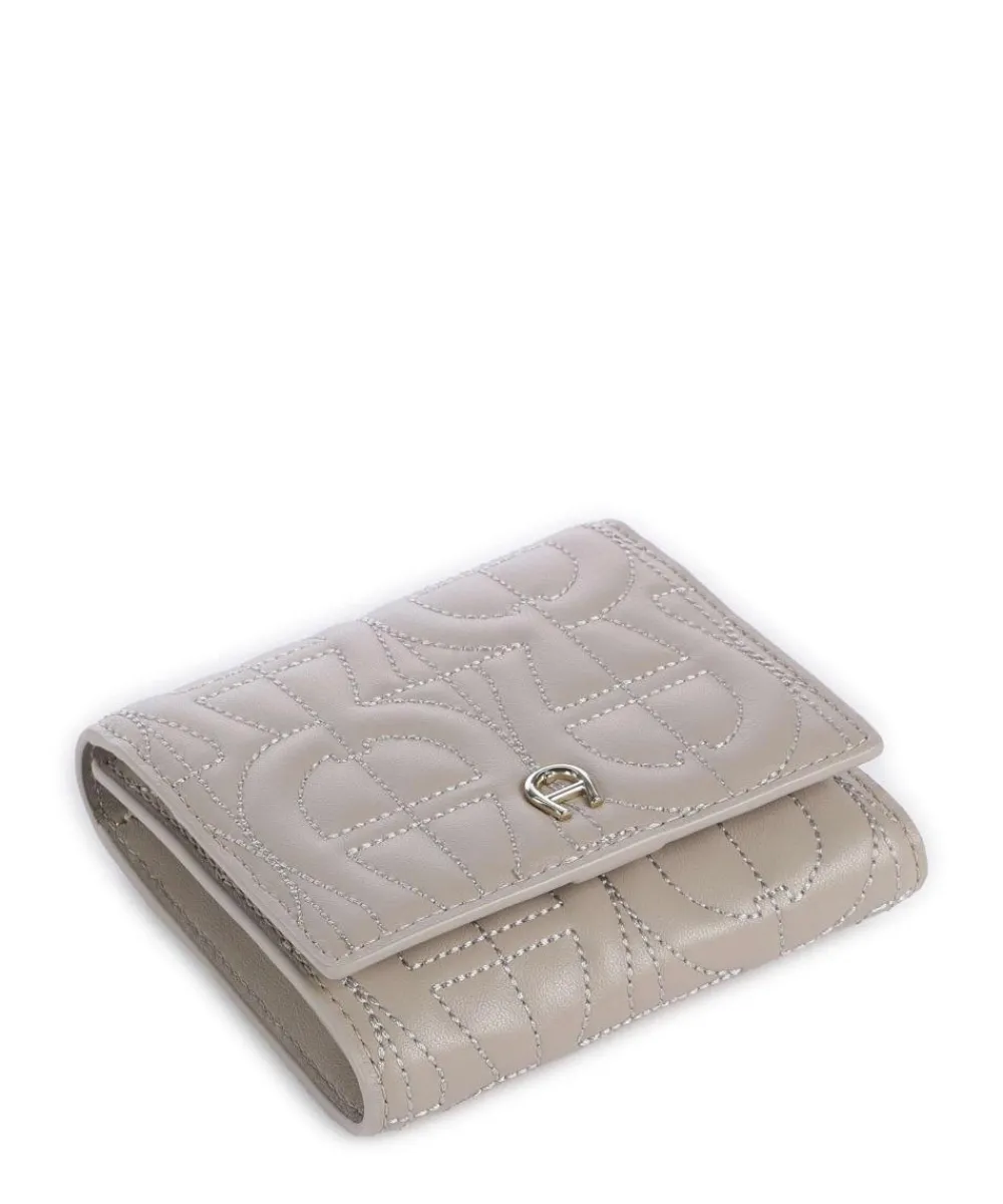 AIGNER Diadora Wallet fine grain leather beige Clearance