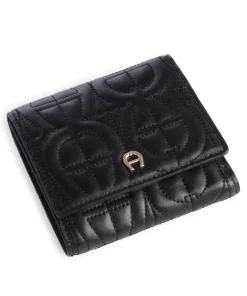 AIGNER Diadora Wallet soft cow leather black Sale