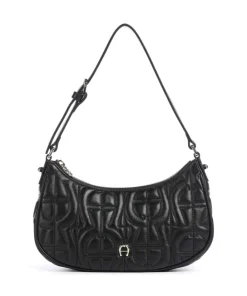 AIGNER Diadora XS Shoulder bag fine grain cow leather black Hot