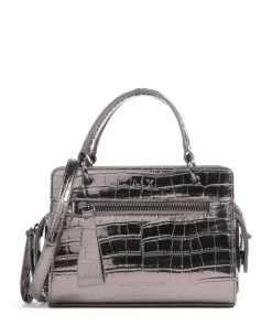Armani Exchange Diane Mini Croco Crossbody bag imitation leather dark grey Clearance