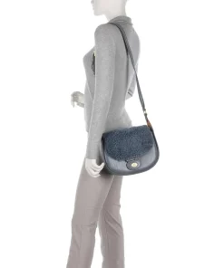 Online Dora Wow Crossbody bag fine grain leather, faux fur Crossbody Bags