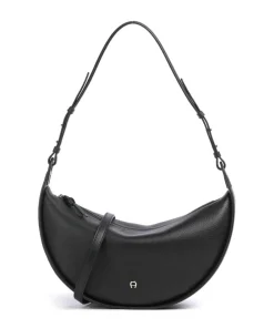 AIGNER Eliza S Hobo bag grained cow leather black Online