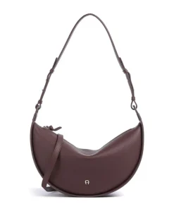 AIGNER Eliza S Hobo bag grained cow leather wine Hot