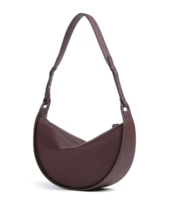 AIGNER Eliza S Hobo bag grained cow leather wine Hot