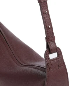 AIGNER Eliza S Hobo bag grained cow leather wine Hot