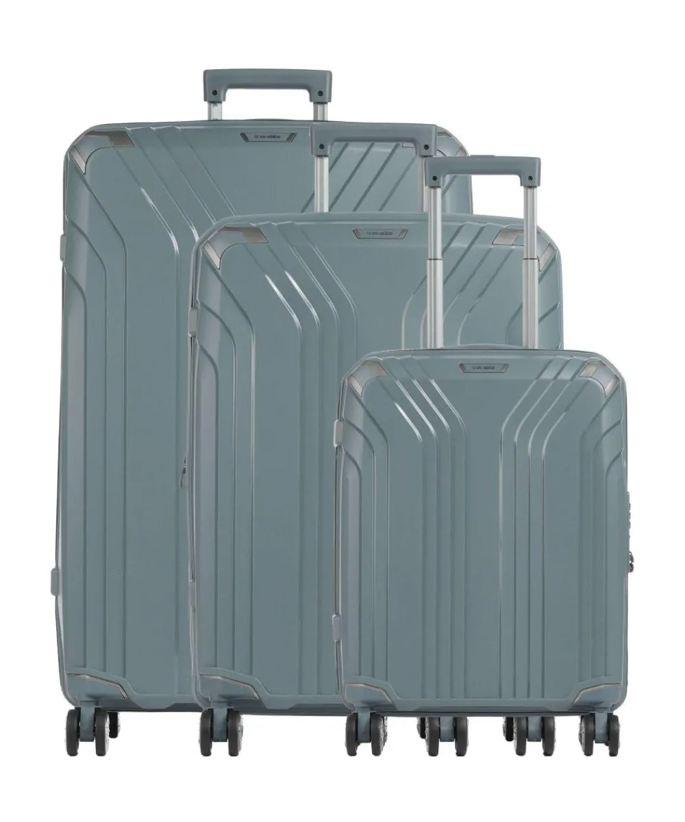 Travelite Elvaa Suitcase set (4 wheels) 3-pc. blue-grey