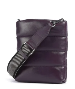 DuDu Bags Falkland Crossbody bag fine grain leather aubergine New