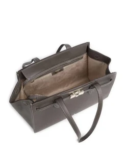 AIGNER Farah L Tote bag grained cow leather dark grey Discount