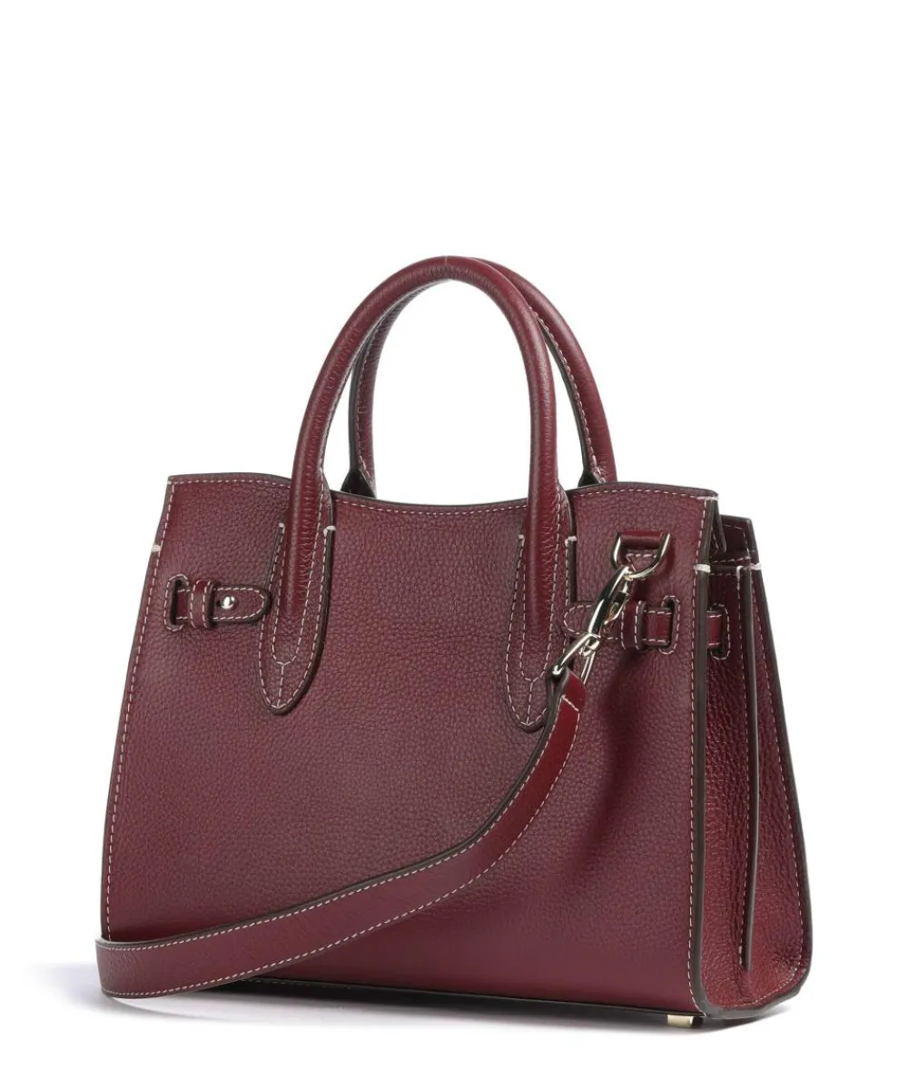 AIGNER Farah M Handbag grained cow leather dark red Clearance