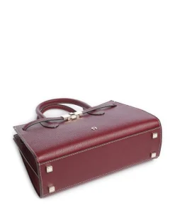 AIGNER Farah M Handbag grained cow leather dark red Clearance