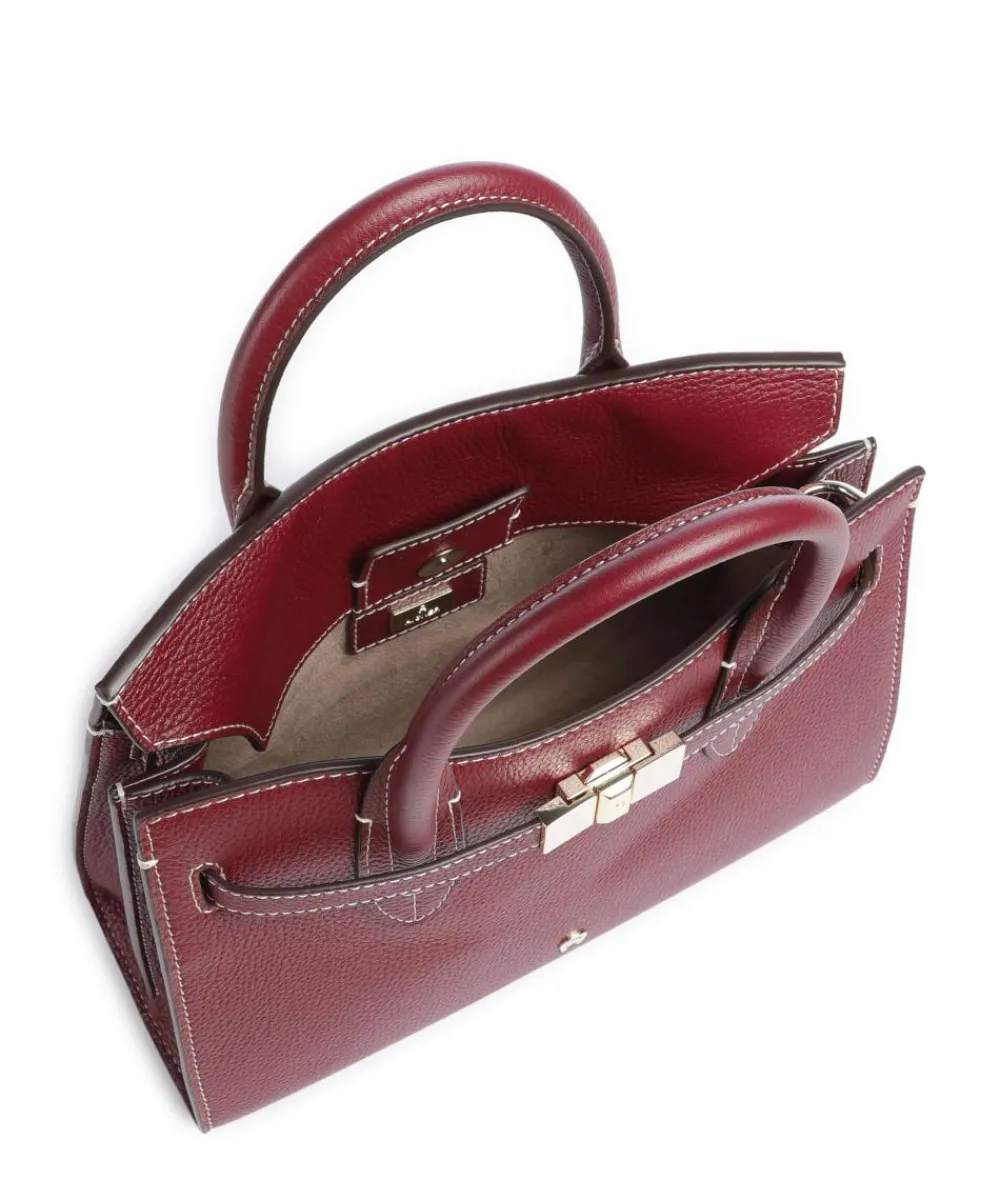 AIGNER Farah M Handbag grained cow leather dark red Clearance