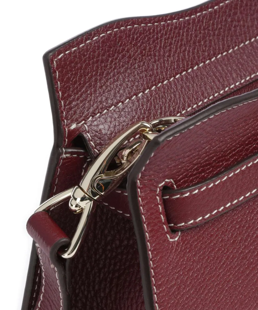 AIGNER Farah S Crossbody bag grained cow leather wine Sale