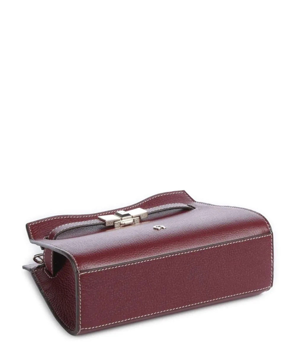 AIGNER Farah S Crossbody bag grained cow leather wine Sale