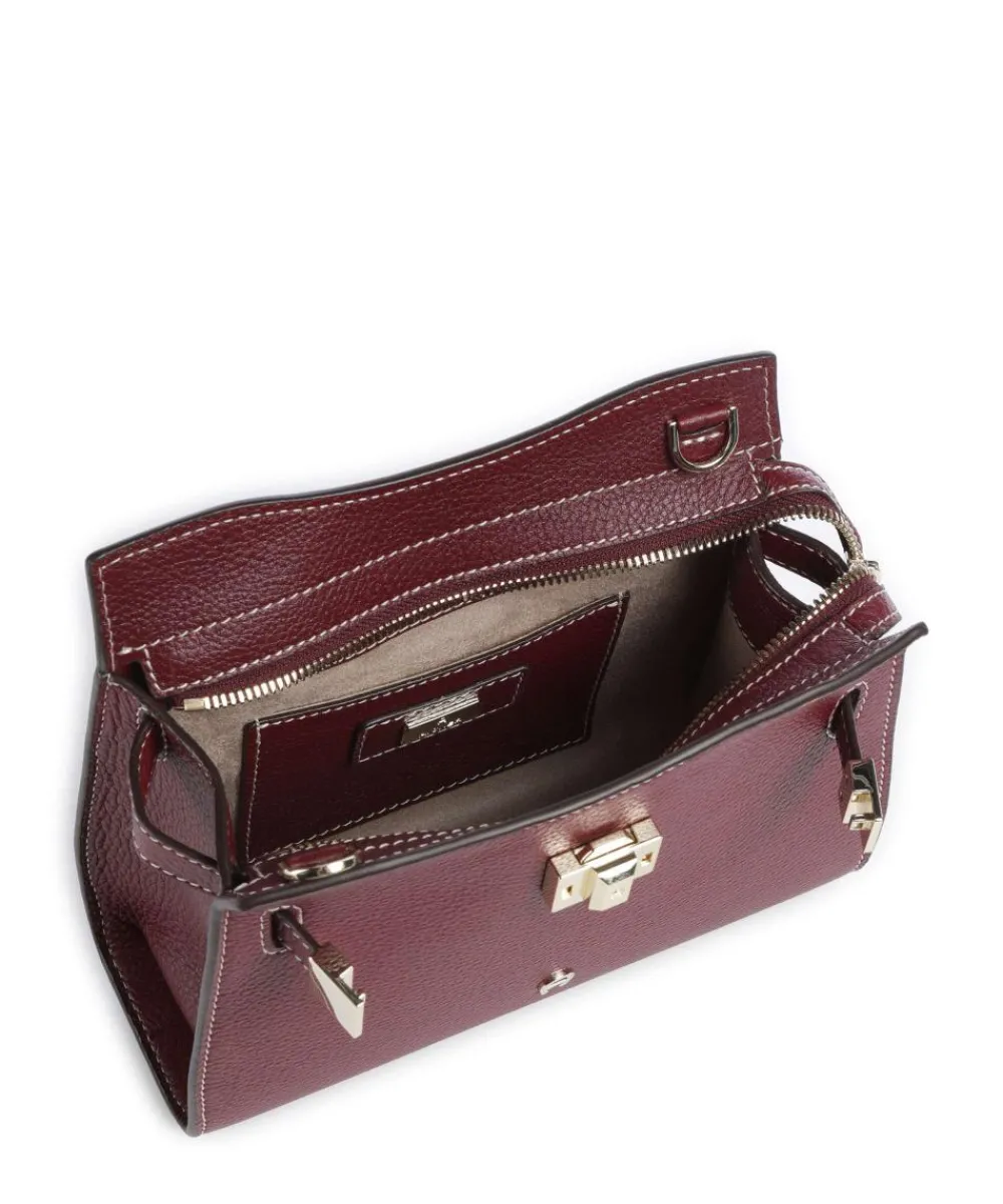 AIGNER Farah S Crossbody bag grained cow leather wine Sale