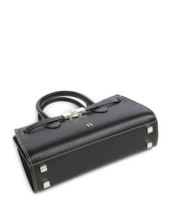 AIGNER Farah S Handbag grained cow leather black Outlet