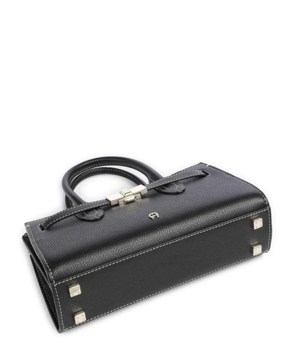 AIGNER Farah S Handbag grained cow leather black Outlet