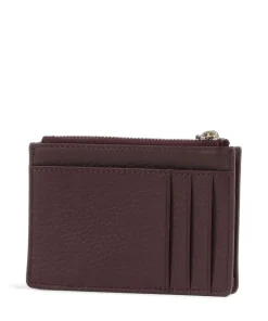 AIGNER Fashion Credit card holder grained cow leather dark red