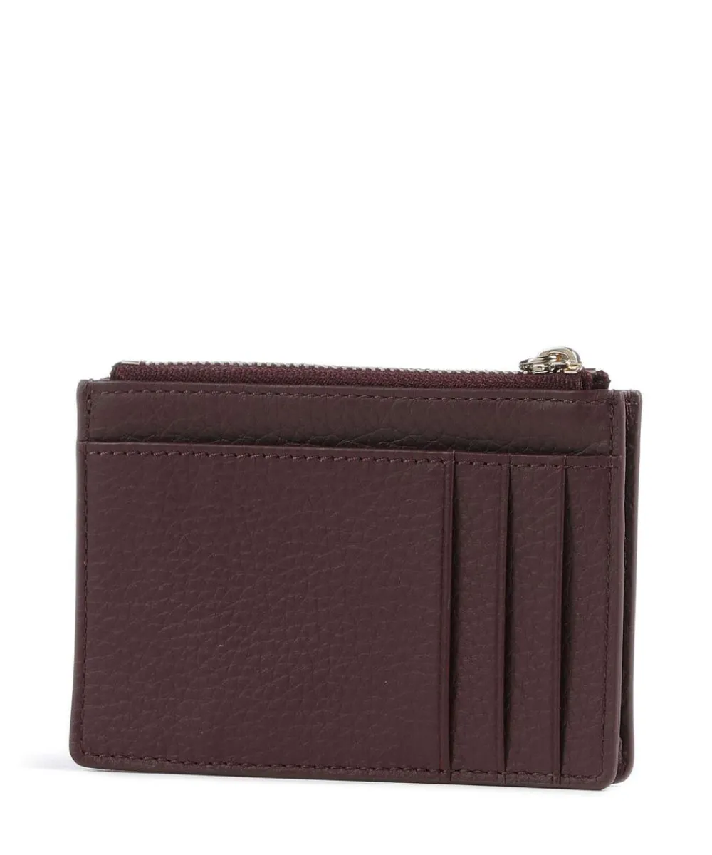 AIGNER Fashion Credit card holder grained cow leather dark red