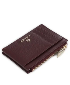 AIGNER Fashion Credit card holder grained cow leather dark red